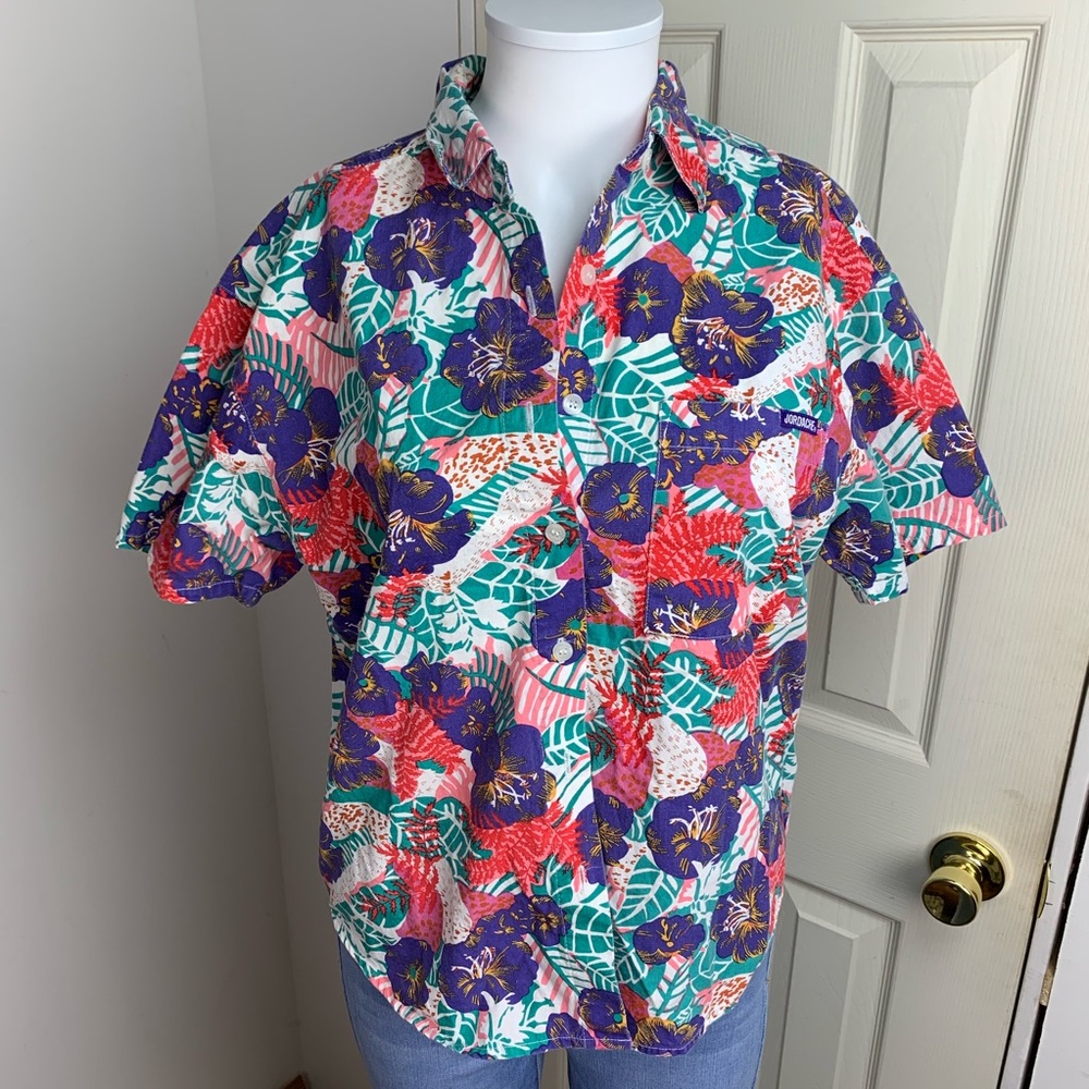Vintage Womens short sleeve button up - Picture 1 of 7
